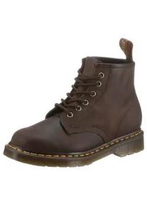 Schnürboots Dr. Martens "6 Eye Boot" Gr. 43, braun (dunkelbraun) Herren Schuhe mit gepolsterter Sohle