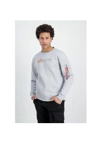 Sweater Alpha Industries "Alpha Industries Men - Sweatshirts Alpha Label Sweater" Gr. S, grau (pastel grau) Herren Sweatshirts