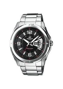 Quarzuhr Casio EDIFICE "EF-129D-1AVEF" Armbanduhren schwarz (silberfarben) Herren Armbanduhr, Herrenuhr, bis 10 bar wasserdicht, Datum, Wochentag