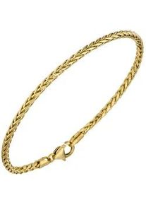 Goldarmband Jobo Armbänder Gr. Gelbgold 585, gelb (gelbgold 585) Damen Zopfarmband 585 Gold 19 cm