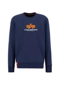 Sweater Alpha Industries "Alpha Industries Men - Sweatshirts Basic Rubber" Gr. S, blau (ultra navy) Herren Sweatshirts