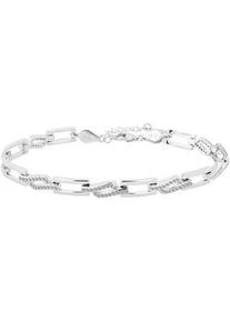 Armband ADELIA ́S "Damen aus 925 Silber mit Zirkonia 18+3 cm" Armbänder Gr. 18 + 3, Silber 925 (Sterlingsilber), silberfarben (silber) Damen