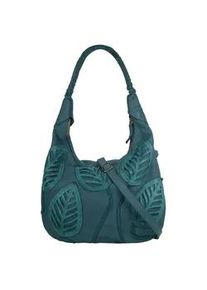 Shopper Samantha Look Gr. B/H/T: 41cm x 31cm x 4cm onesize, blau Damen Taschen echt Leder, Made in Italy