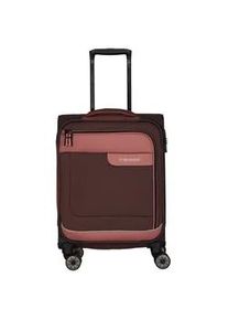 Weichgepäck-Trolley Travelite "VIIA S" Gr. B/H/T: 38cm x 55cm x 20cm 34 l, rosa (frühlingsrose) Koffer Weichschalenkoffer Handgepäck-Koffer Reisegepäck TSA Schloss