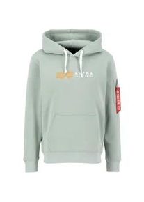 Hoodie Alpha Industries "Alpha Industries Men - Hoodies Alpha Label Hoodie" Gr. 3 XL, grün (dusty grün) Herren Sweatshirts