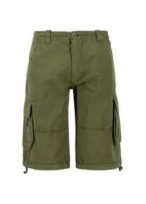 Shorts Alpha Industries "Alpha Industries Men - Jet Short" Gr. 42, Normalgrößen, grün (schwarz olive) Herren Hosen