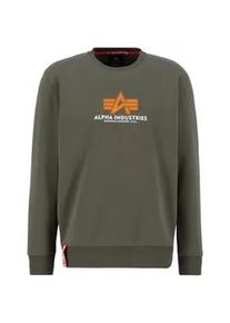 Sweater Alpha Industries "Alpha Industries Men - Sweatshirts Basic Rubber" Gr. 3XL, grün (schwarz olive) Herren Sweatshirts