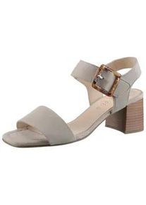 Sandalette Ara "BRIGHTON" Gr. 6,5, beige (sand) Damen Schuhe Sommerschuh, Sandale, Blockabsatz, in Bequemweite G (= weit)