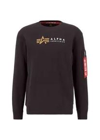 Sweater Alpha Industries "Alpha Industries Men - Sweatshirts Alpha Label Sweater" Gr. 3 XL, braun (hunter braun) Herren Sweatshirts