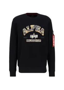 Sweater Alpha Industries "Alpha Industries Men - Sweatshirts College Camo Sweater" Gr. 3XL, schwarz Herren Sweatshirts