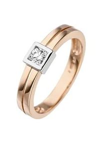 Goldring Jobo Fingerringe Gr. 56, Roségold 375, rosegold (roségold 375) Damen 375 Roségold bicolor mit Zirkonia