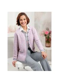 WITT Strickjacke CLASSIC Gr. 54, rosa (hortensie, steingrau, gemustert) Damen Strickjacken