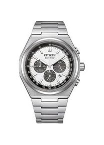 Chronograph Citizen Armbanduhren silberfarben (titansilberfarben, silberfarben) Herren Armbanduhr, Herren, Titan, Eco-Drive, Solar, Stoppfunktion, Saphirglas