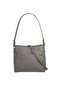 Shopper Bruno Banani Gr. B/H/T: 27cm x 25cm x 10cm onesize, grau Damen Taschen echt Leder