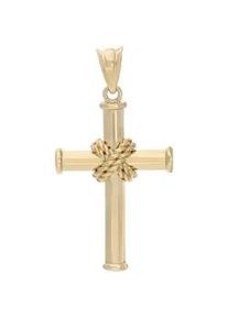 Ketten-Anhänger Firetti "Schmuck Geschenk Gold 375 Kreuz Halsschmuck Anhänger Halskette" Schmuckanhänger Gr. Gelbgold 375, 1,12 g, goldfarben (gelbgoldfarben) Damen