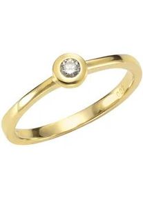 Fingerring OROLINO "Gold 585 mit Brillant 0,07ct." Fingerringe Gr. 060 (19,1), 0,07 ct SI = kleine Einschlüsse, Gold, gelb (gelb, weiß) Damen