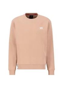 Sweater Alpha Industries "Alpha Industries Men - Sweatshirts Basic Small Logo" Gr. S, orange (dusty coral) Herren Sweatshirts