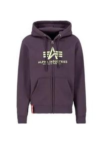 Hoodie Alpha Industries "Alpha Industries Men - Hoodies Basic Zip Hoodie" Gr. XL, lila (plum) Herren Sweatshirts