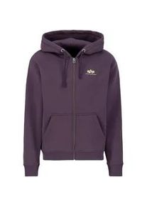 Hoodie Alpha Industries "Alpha Industries Men - Hoodies Basic Zip SL" Gr. XL, lila (plum) Herren Sweatshirts