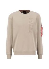 Sweater Alpha Industries "Alpha Industries Men - Sweatshirts EMB Sweater" Gr. M, beige (vintage sand) Herren Sweatshirts