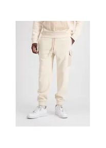 Jogginghose Alpha Industries "Alpha Industries Men - Jogger Sweat Nylon Cargo Jogger" Gr. 2 XL, Normalgrößen, weiß (jet stream white) Herren Hosen