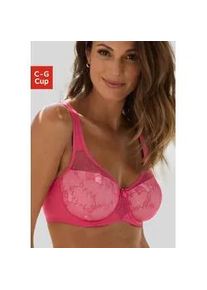 Minimizer-BH Nuance, Damen, Gr. 75, Cup E, bunt (pink, hellrosa), Microtouch, Obermaterial: 79% Polyamid, 15% Polyester, 6% Elasthan, eng, BHs Minimizer-BH, mit B&uuml;gel, gemoldet mit feiner, floraler Spitze
