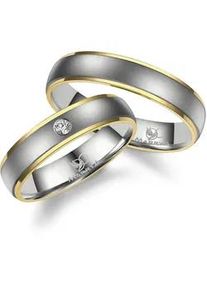 Partnerring MARRYA "Titan Ringe Trauringe Eheringe Partnerringe" Fingerringe Gr. 62, Titan, goldfarben (damen ring, gold, silber) Damen