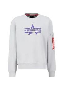 Sweater Alpha Industries "Alpha Industries Men - Sweatshirts Logo Edge Crewneck" Gr. XL, grau (pastel grau) Herren Sweatshirts