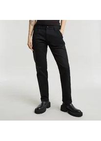 G-Star Raw Chinohose G-STAR "Kate Chino Boyfriend" Gr. 26, Länge 32, schwarz (dk black) Damen Hosen