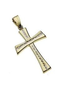 Kreuz-Anhänger Firetti "Schmuck Geschenk Gold 333 Halsschmuck Anhänger für Halskette Kreuz" Schmuckanhänger Gr. Gelbgold 333, 1,02 g, goldfarben (gelbgoldfarben, weißgoldfarben) Damen