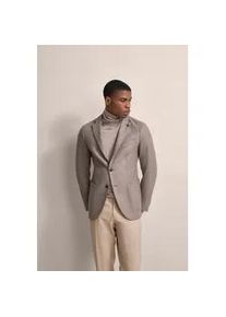 Sakko Bugatti, Herren, Gr. 50, beige, 40% Wolle, 30% Polyamid, 30% Lyocell, unifarben, slim fit, Manschette, Sakkos Sakko, in moderner Optik