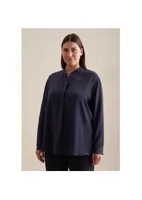 Klassische Bluse Seidensticker "Schwarze Rose" Gr. 52, blau (dunkelblau) Damen Blusen Tunika Uni