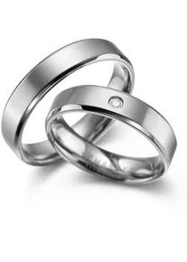 Verlobungsring MARRYA "Titan Ringe Trauringe Eheringe Partnerringe" Fingerringe Gr. 68, Titan, silberfarben (damen ring, silber) Damen