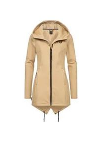 Sweatjacke Ragwear "Wingi", Damen, Gr. XXL (44), grau (taupe), 95% Polyester, 5% Elasthan, tailliert ca. Mitte Oberschenkel, hoch geschlossener Ausschnitt, eng normaler Saum mit Daumenl&ouml;chern, Sweatjacken Sweatjacke, Sportliche Damen Kapuzenjacke mit kuschelig weichem Innenleben