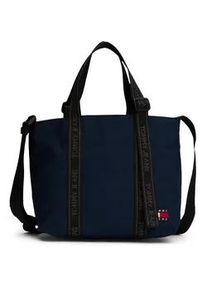 Shopper Tommy Jeans Gr. B/H/T: 24cm x 21cm x 15cm, blau (schwarz night navy) Damen Taschen Handtasche Schultertasche Tasche Henkeltasche