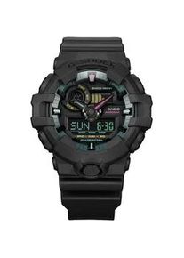 Chronograph Casio G-SHOCK Armbanduhren schwarz Herren Quarzuhr, Armbanduhr, Herrenuhr, analog, digital