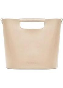 Schultertasche Gretchen "Crocus Shoulderbag" Gr. B/H/T: 13.5cm x 27cm x 33cm, beige Damen Taschen aus italienischem Rindsleder