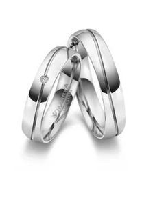 Verlobungsring MARRYA "Edelstahl Ringe Trauringe Eheringe Partnerringe" Fingerringe Gr. 66, Edelstahl, silberfarben (damen ring, silber) Damen