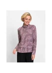 Classic Dog Rollkragenshirt CLASSIC "Shirt" Gr. 46, rosa (rosé, mauve, gemustert) Damen Shirts