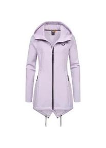 Sweatjacke Ragwear "Wingi", Damen, Gr. XXL (44), lila (lavender), 95% Polyester, 5% Elasthan, tailliert ca. Mitte Oberschenkel, hoch geschlossener Ausschnitt, eng normaler Saum mit Daumenl&ouml;chern, Sweatjacken Sweatjacke, Sportliche Damen Kapuzenjacke mit kuschelig weichem Innenleben