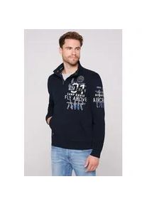 Sweater CAMP DAVID Gr. 4XL, blau Herren Sweatshirts mit Kängurutasche