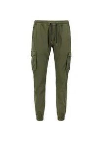 Jogginghose Alpha Industries "Alpha Industries Men - Jogger Cotton Twill Jogger" Gr. XS, Normalgrößen, grün (schwarz olive) Herren Hosen