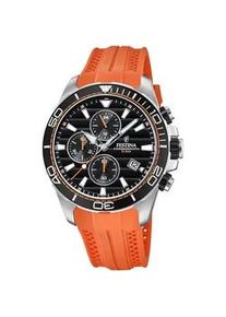 Chronograph Festina Armbanduhren orange Herren Quarzuhr, Armbanduhr, Herrenuhr, analog, Tag, Stoppfunktion