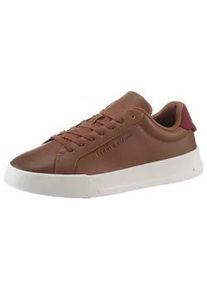 Plateausneaker Tommy Hilfiger "TH COURT SEASONAL WINTER 4A" Gr. 45, braun (cognac) Herren Schuhe Freitzeitschuh, Schnürschuh, Halbschuh mit gepolstertem Schaftrand