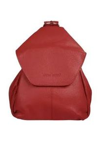 Cityrucksack Bruno Banani Gr. B/H/T: 20cm x 27cm x 12cm, rot Rucksäcke echt Leder