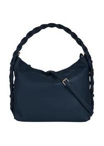 Umhängetasche Samantha Look Gr. B/H/T: 35cm x 27cm x 11cm onesize, blau Damen Taschen echt Leder, Made in Italy