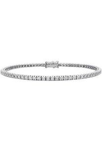 Goldarmband Vivance "1.19 ct Diamant Brillant Armband aus 585 Weißgold 18 cm" Armbänder Gr. 18, Weißgold 585, silberfarben (silber) Damen Gold Schmuck