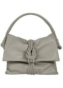 Henkeltasche Samantha Look Gr. B/H/T: 33cm x 26cm x 6cm onesize, grau Damen Taschen echt Leder, Made in Italy