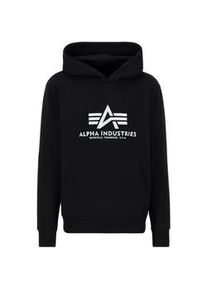 Hoodie Alpha Industries "Alpha Industries Men - Hoodies Basic Carbon" Gr. XS, schwarz (black / silver) Herren Sweatshirts