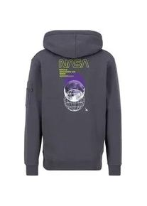 Hoodie Alpha Industries "Alpha Industries Men - Hoodies NASA Orbit Hoodie" Gr. S, grau (vintage grey) Herren Sweatshirts